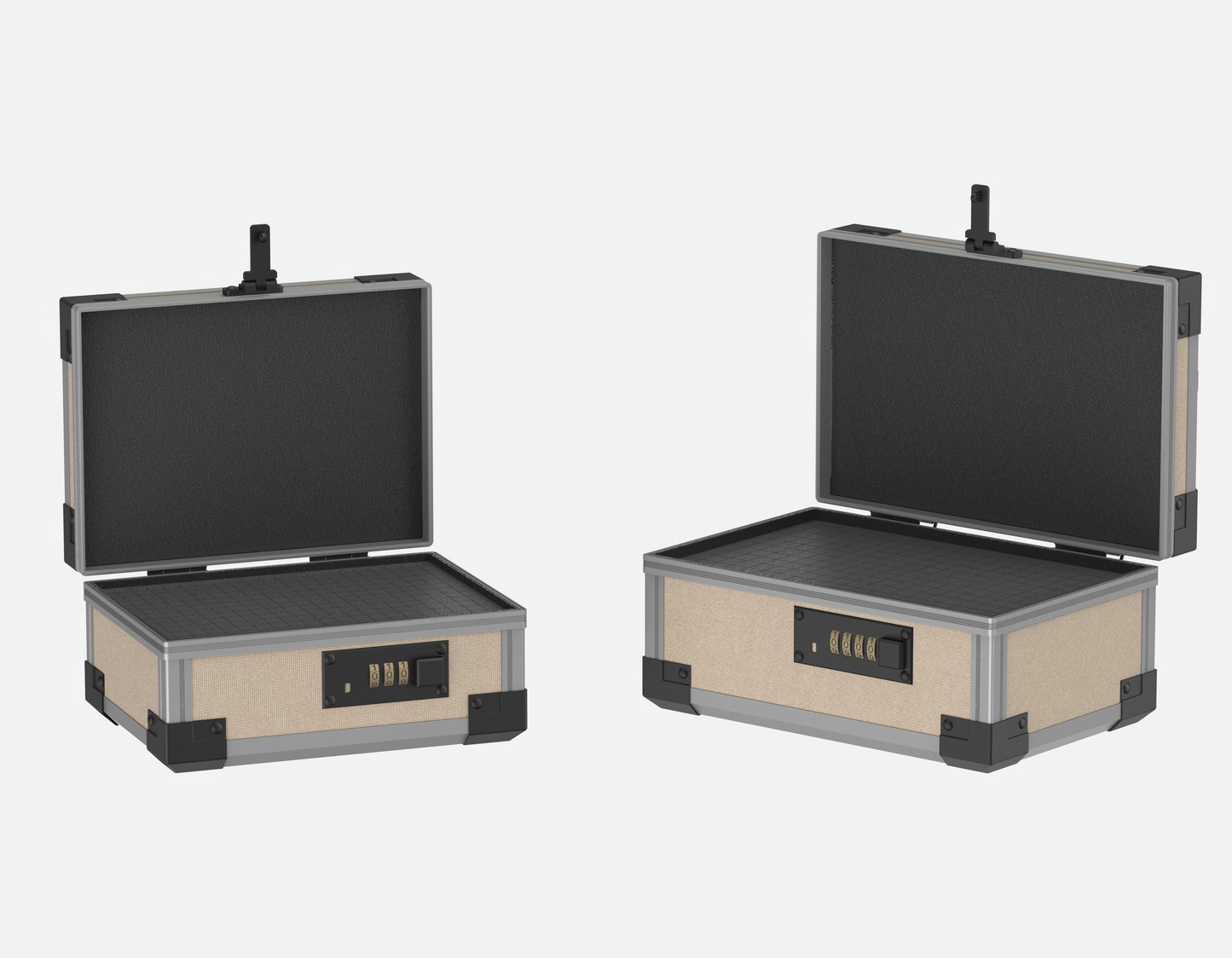Open size comparison of YOFUN Malle Canine BB and MM Editions