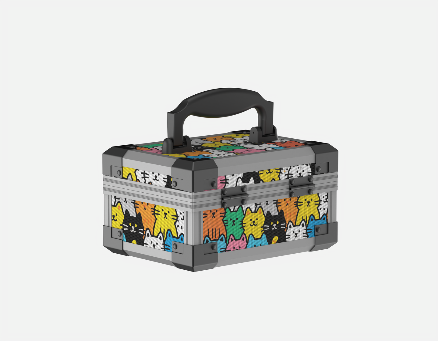 Rear side view of YOFUN Malle Feline Parade BB Edition mini lock case