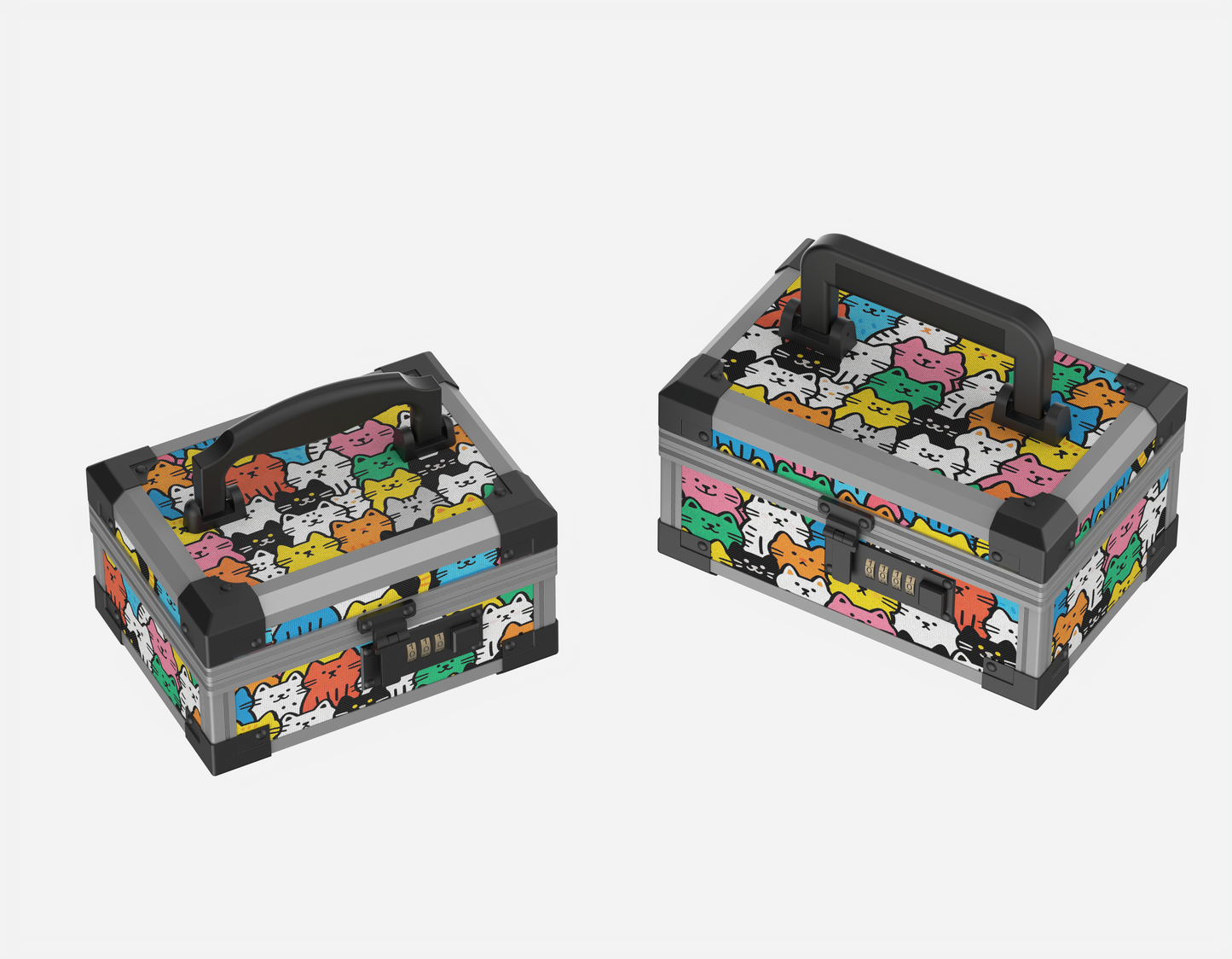 Closed size comparison of YOFUN Malle Feline Parade BB and MM Editions