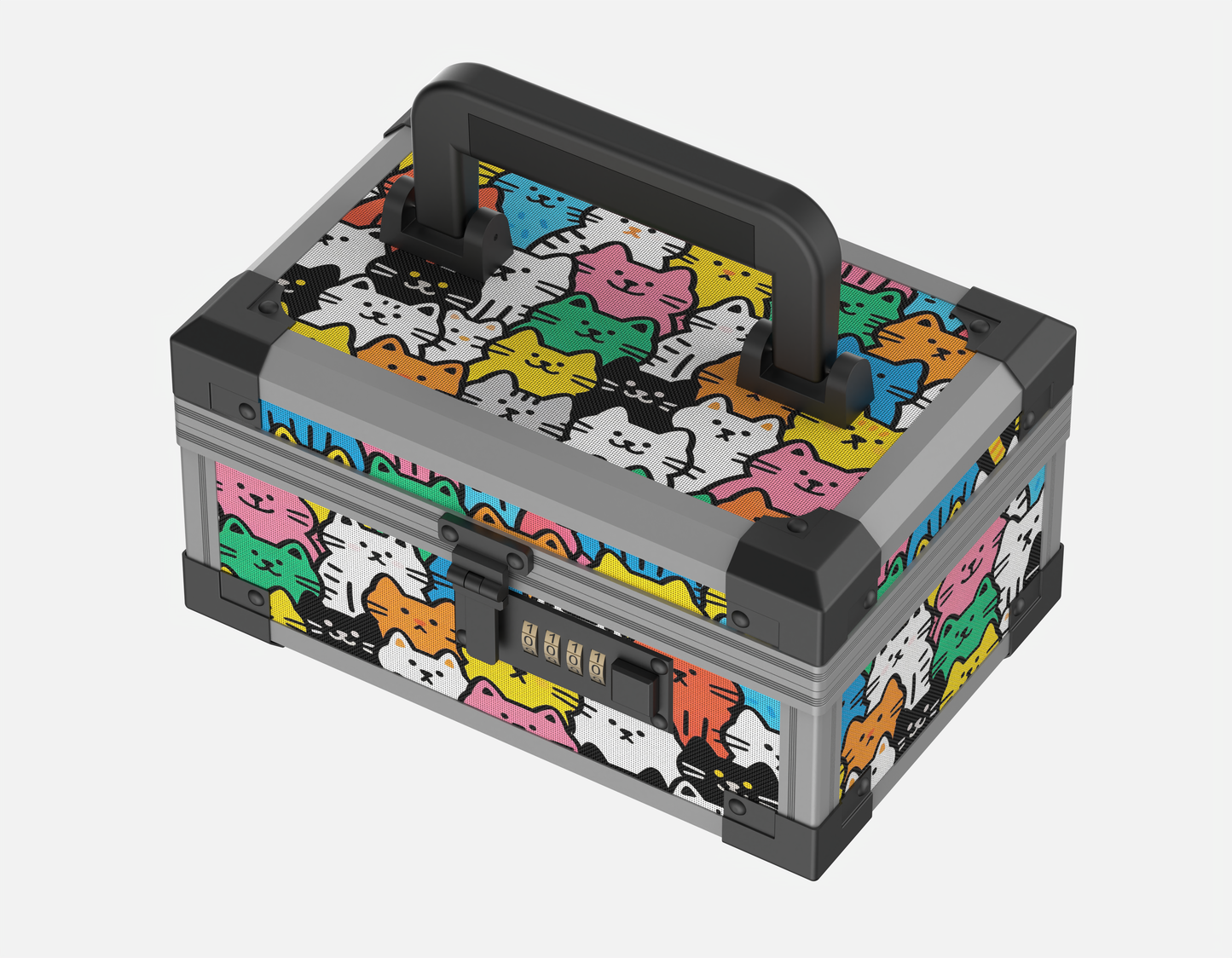 YOFUN Malle Feline Parade MM Edition with 4-digit lock top view