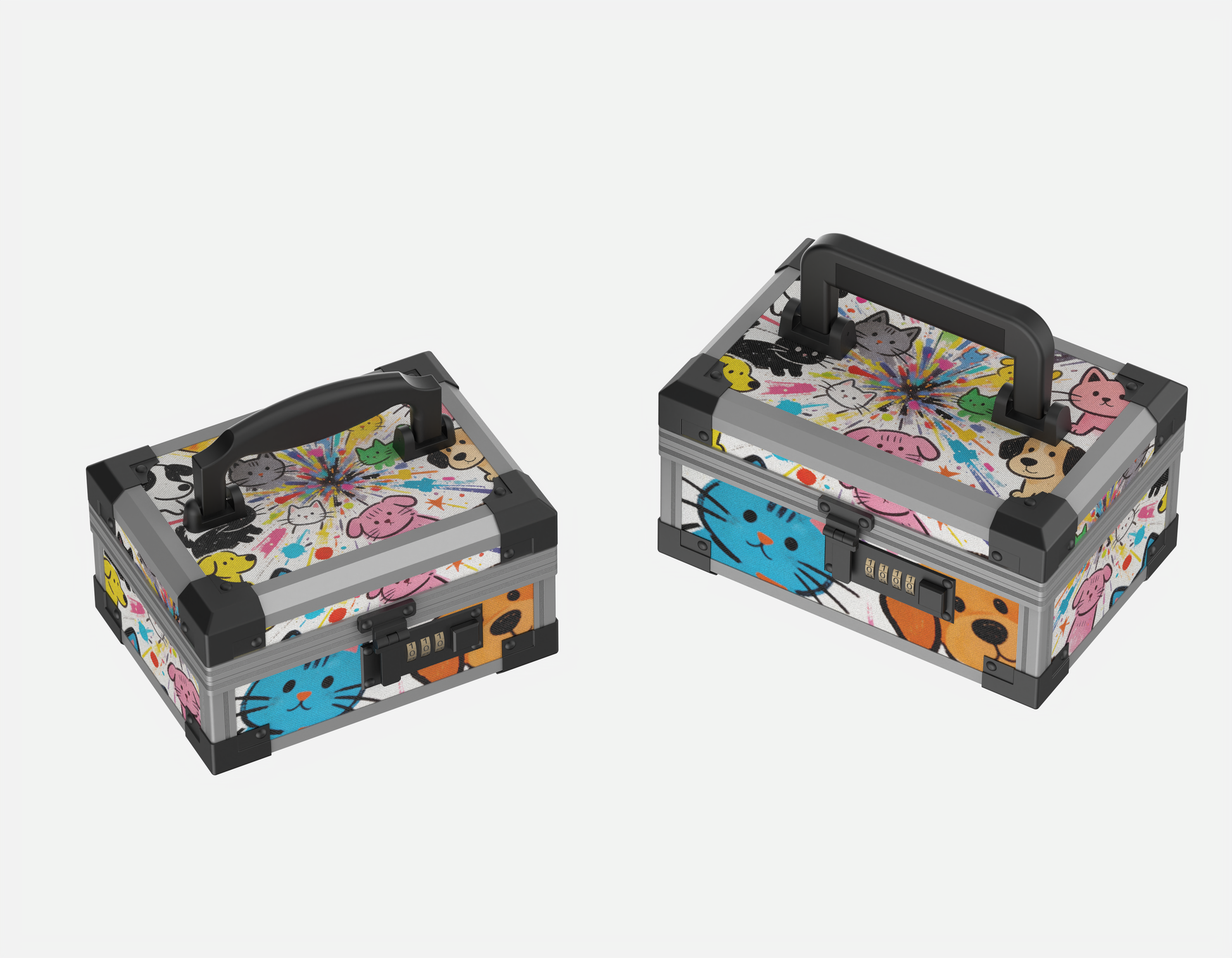 Closed size comparison of YOFUN Malle Kaleido BB and MM Editions