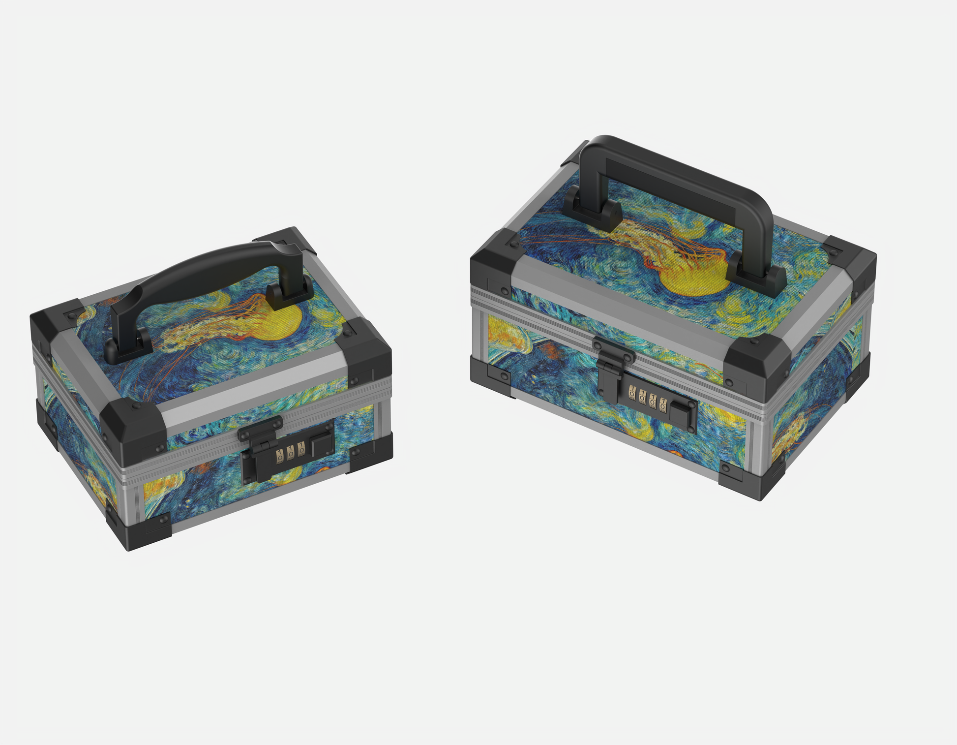 Closed size comparison of YOFUN Malle Starry Abyss BB and MM Editions